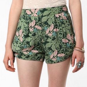 Kimchi Blue Green Tropical Print Chrissy Shorts Lg